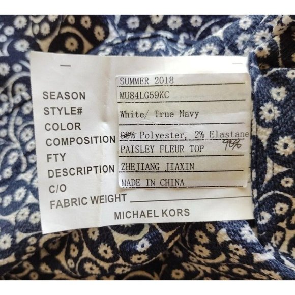 Michael Kors Top Womens Small Cold Shoulder Layered Sleeves - Picture 8 of 11